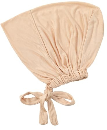 LAIOUSN Damen Hijab Kopftuch Stretchy Tie Back Hat Bequeme und Weiche Unterkappe für Alltag und Entspannung Lässige Entspannung Caps, beige, Einheitsgröße