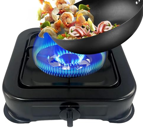 Fornello da campeggio – Singolo fornello compatto per esterni per cucinare, accessori di cottura leggeri – adatto per fornelli da campeggio barbecue e feste