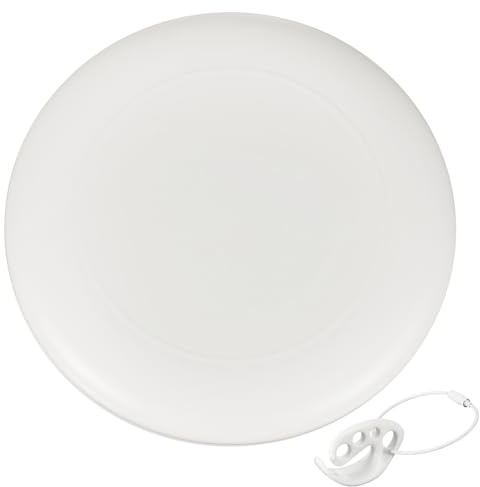 PATIKIL Flugscheibe Sport Flugscheibe 10.7 Zoll & 175g & Plastik & Weiß Mit Tragering - Geeignet Für (Outdoor/Strand/Camping/Park/Haustier/Profi/Anfänger)