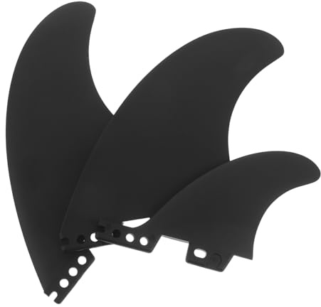 BELLIFFY Juego de 3 Aletas para Paddleboard Sup 54 Pulgadas Aletas de 2ª Generación Accesorio Resistente para Surf y Deportes Acuáticos Color Negro
