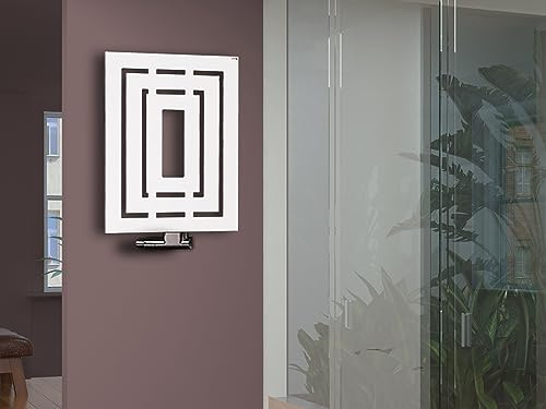 Badheizkörper Design Insight 80cm 612 Watt weiß Handtuchwärmer SZAGATO | 1 80x60cm Designheizkörper Handtuchheizkörper mit Mittelanschluss