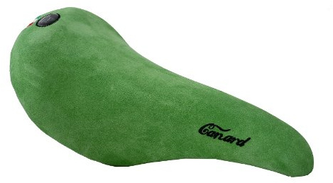 Selle Montegrappa cykelsadel lyx äkta velour läder vintage sadel canard grön – tillverkad i Italien