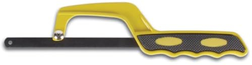 Toolland Mini sierra de metal/sierra de hierro, mango de agarre suave con cuchilla reemplazable 265 mm