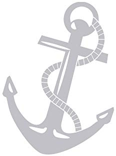 GRAZDesign Fenstertattoo Anker Maritim, Glastüren Aufkleber Badezimmer, Glastattoo Folie für Duschkabine 41x30cm