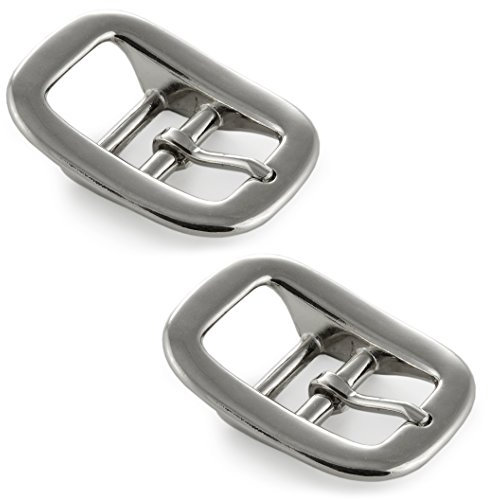 Ganzoo Gürtelschnalle aus Edelstahl, 2 Stück im Set, Gürtelschnallen für Damen und Herren, Paracord 550 buckle in silber, max. Breite Gürtel 26mm, Dornschliesse, Belt, Marke