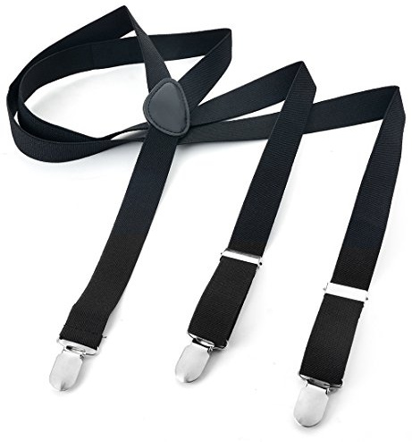 Miobo Hosenträger Herren Damen – Y-Form mit 3 Clips – Elastische und Verstellbare Träger