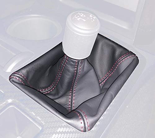 RedlineGoods Schaltsack Manschette kompatibel mit Toyota 4runner 2010-23. Maßgeschneidert - Nicht universell. Echtes Top Qualitat Italienisches Alcantara. Schwarz mit Blauem Faden