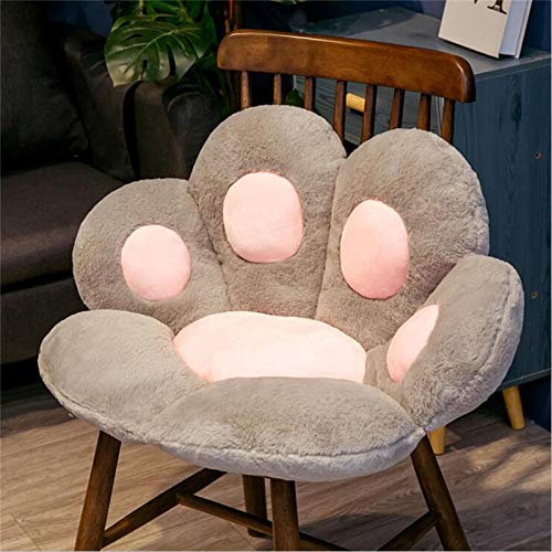 IPENNY Reversible Paw/Flower Seat Cushion Plush Pillow Seat Patio Armchair Seat Support Small Pet Bed Tatami Floor Cushion Pain Relief Chair Cushions for Home Office Balcony Sofa Car Wheel Chair