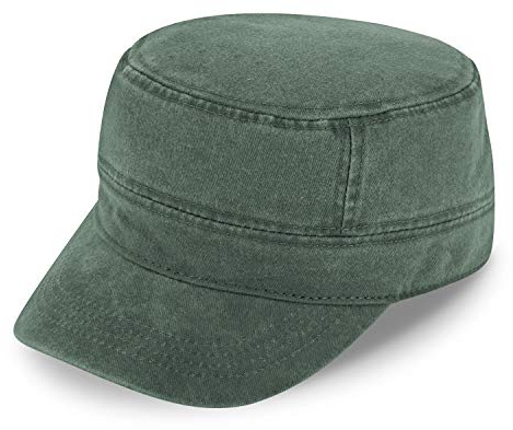 fiebig Army GI-Cap in Washed Cotton | Klassische Arbeitsmütze mit Klettverschluss | Militär Outdoor Kappe aus Baumwolle