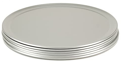 Lot de 6 plaques à pizza rondes en aluminium Ø 380 mm