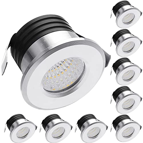 YODAVE 3W Mini spot en saillie orientable Petits spots de plafond blanc chaud avec transformateur pour vitrines de sol en verre éclairage de meubles