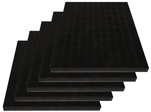 Présentoir À Bijoux En Mousse 5 Pièces - Plateau Noir Pour Bagues, Boucles D'Oreilles Et Accessoires - Inserts De Boîte À Bijoux