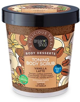 Organic Shop Body Desserts - Exfoliante corporal tonificante con leche de vainilla, 450 ml