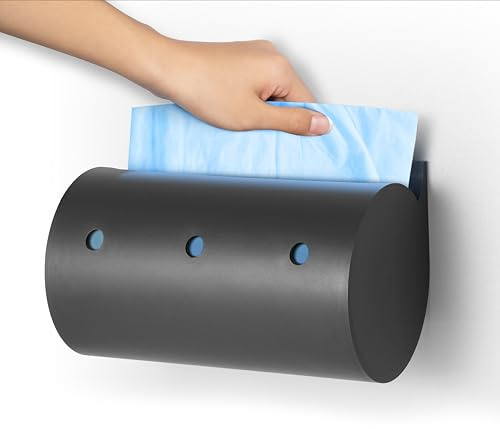 IMPRESA Support mural pour distributeur de sacs poubelle – Support en plastique gris – Installation sous l'évier et le garage – Rangement de sacs poubelle – Organisation et rangement de cuisine