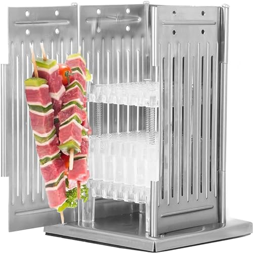 Kit Di Strumenti per Grigliare Shish Kebab Maker,Barbecue Stringer Cube, 49 Fori Spiedo Kebab Macchina Barbecue Spiedini Di Carne per Cucina, Barbecue Di Frutta E Carne Kebab,Fatto a Mano