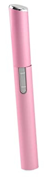 Rasoio Elettrico per Sopracciglia Donna, Compatto Rosa | Forma a Penna, Alluminio e Plastica Rigida, Pettine Sopracciglia Incluso, per Viso e Borsa