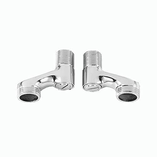 Riduttore for rubinetto maschio eccentrico, rubinetto angolare a vite eccentrica Adattatore for rubinetto del bagno Kit di fissaggio for doccia Adattatore cromato da g3/4 a g1/2 Riduttore in ottone da
