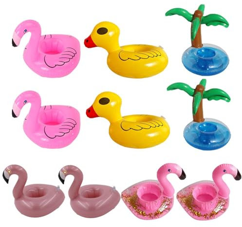 sous-Verres Gonflables 10 Pièces, sous-Verres d'eau, Décorations De Fête À La Piscine, Porte-Boissons Flottants, Gadgets De Piscine, Porte-Boissons De Piscine, Accessoires De Piscine