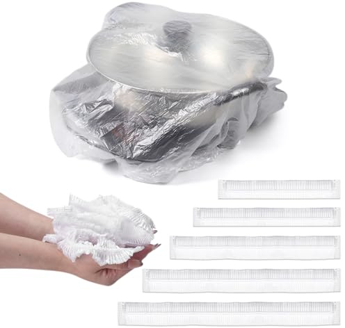 50 Pieces 5 Different Sized Disposable Dust Cover Set, Clear Plastic Appliance Covers with Elastic Band, Thickened Kitchen Toaster Cover for Blender Air Fryer Pan Oven Mixer Storage (1)