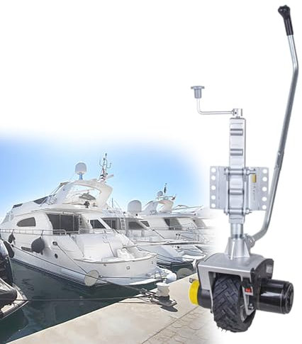 GESAIDES Remorque électrique Dolly, Capacité de Remorquage de 2722 kg, Roue Jockey de Remorque 550 W 12 V avec Vitesse de Déplacement de 7 m/Min, pour Déplacer Une Remorque, Une Caravane, Un Bateau