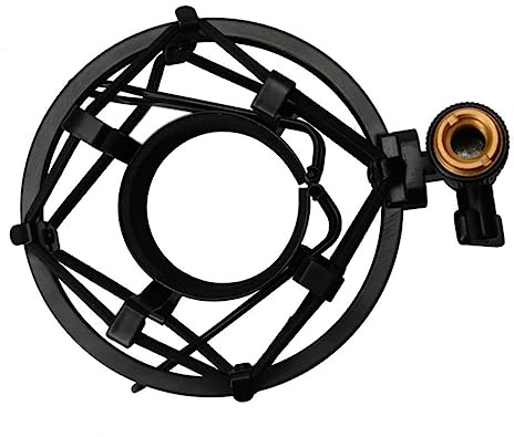 JOINPAYA Metal Mic Shockmount for Recording Microphones Microphone Holder Black for Studio and Broadcasting Use
