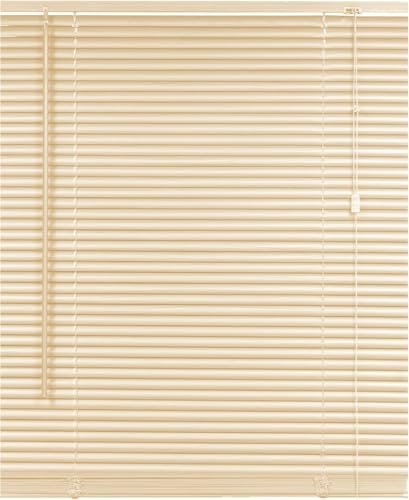 REHAN & CO PVC Wooden Grain Venetian Blinds 25mm Slats - Made to Measure Wood Effect Windows Blind, Easy Fit Child Safe Shutters for Home & Office (Natural, 75W x 150H cm)