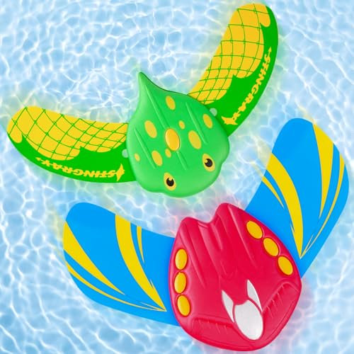AIZHAZHA 2 Stück Unterwasser Glider, Tauchspielzeug für Kinder Pool, Teufel Fisch Tauchtiere für Kinder Wasserspielzeug, Schwimmbad Spielzeug Pool, Wasser Spielzeug Fische, Badewannenspielzeug