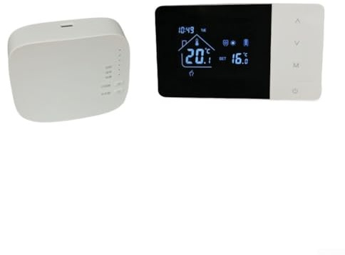RemixAst Smart R11 - Termostato per caldaia wireless a parete, con modalità programmabili settimanali con ampio schermo, controllo remoto tramite app, per riscaldamento domestico (senza wireless)