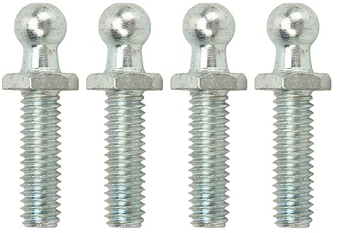 Aramox Set di 4 Perni a Sfera da 10 Mm, Kit di Ferramenta in Metallo, Compatibile con Coperture per Tonneau e Cassette degli Attrezzi (1 pollice)