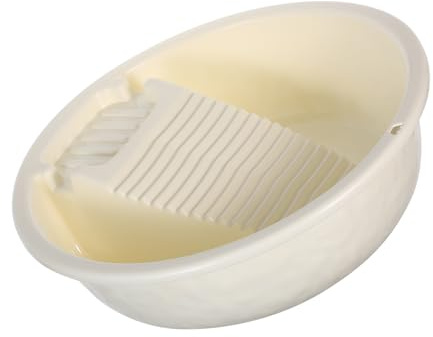 GALPADA Portable Washboard Basin with Integrated Design and Plastic Material, Seamless Combination of Washbasin and Wash Board, Lightweight Laundry Tub for Hand Washing Clothes,