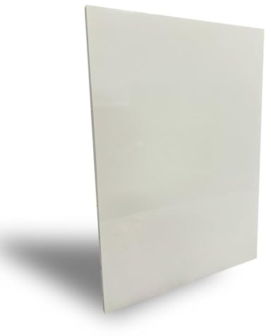 Britshield Slab Melamine Faced MDF Kitchen Cabinet Door - Matt White - 18mm x 447mm x 1245mm - (Custom Cut to Size, Replacement For IKEA Howdens B&Q)