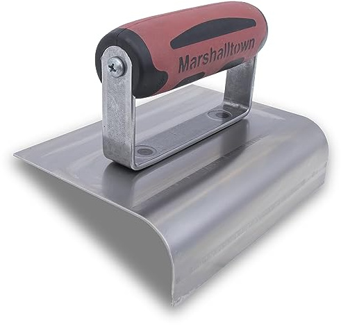 Marshalltown Außen-Rundkelle Werkzeug, R 19 mm, L 38 mm, Durasoft Griff, Edelstahl, Maße: 152x102 mm