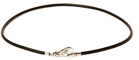 Trollbeads Damen-Halskette, Leder schwarz, ohne Verschluss, 40 cm L3102-42