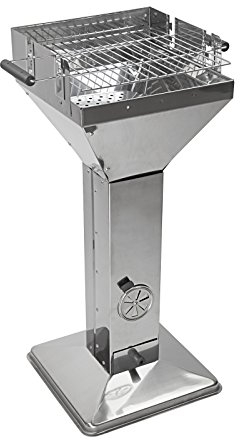 DEMA Colonna Grill In Acciaio Inox Design 38 x 38 x 92 cm