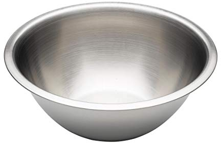 Chef Aid Edelstahl Rührschüssel, Lebensmittelsicher, Ideal für Zubereitung und Servieren Frischer Speisen, 3,8 Liter Fassungsvermögen, 30 cm Durchmesser, Spülmaschinenfest