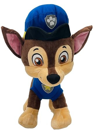 Paw Patrol Chase Blue Soft Plush Cuddle Pillow with Embroidered Details Character Decorative for Kids, Cozy and Huggable Plush for Playtime, Travel, or Room Décor (Officially Licensed Product)