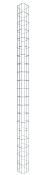 GABIONA Colonne de Pierre Panier Gabion carré, Largeur de Maille 5 x 10 cm, Hauteur 200 cm, Fermeture Spirale, galvanisé 17 x 17 cm