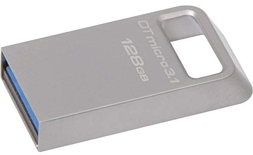 Kingston DataTraveler Micro 3.1 DTMC3/128GB Kleines Format USB 3.1 Speicherstick silber