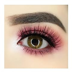 Lentillas de color avellana, sin corrección, 12 meses de uso, incluye solución multifunción para lentillas (10 ml), estuche (color aleatorio), pinza y aplicador