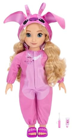 Disney ILY 4EVER Angel 45cm - 18- Doll with Blonde Hair - Includes Angel Inspired Pink Onesie, Pink Slides and Sleepover Toothbrush for Girls Aged 6+