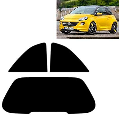 Passgenaue Tönungsfolie für-Opel Adam 3-Türen 2013-... Heck/Seitenscheiben (05% Tiefschwarz)