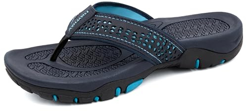 ChayChax Men’s Flip Flops Arch Support Sport Thong Sandals Non Slip Outdoor Beach Walking Slippers