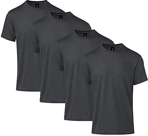 Gildan Softstyle CVC T-Shirt À Manches Courtes Style G67000, Multipack T-Shirt Homme (Lot de 4)