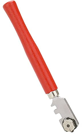 Glasschneider mit 6 Rädchen, Glas Cutter Werkzeug, Professioneller Schwerlast Glasschneider, Glasschneider Diamant Cutter Hartmetall, für Bearbeitung von Buntglas, Fliesen, Glaskunst, Spiegel