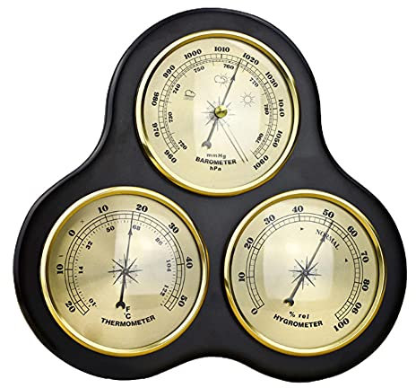 BAWAQAF Baromètre, Baromètre Thermomètre Hygromètre Station Météo, Baromètre Thermomètre Hygromètre Station Météo sans Fil, Intérieur et Extérieur