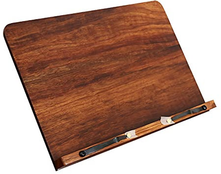 TOMYEUS Buchständer Desktop-Buchständer-Kochbuchhalter-Lese-Lese-Faltbare Tray-Clips Buchstand for Bücher Tablet Laptop Lehrbuch Rezept-Dokument Leseständer