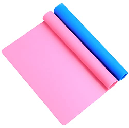 2 Pezzi Tappetino in Silicone per Resina Epossidica, Tappetino Foglio da Forno in Silicone per DIY Artigianato, Fusione di Gioielli, stampi in Resina, Stuoia di Pasticceria - 40×30cm