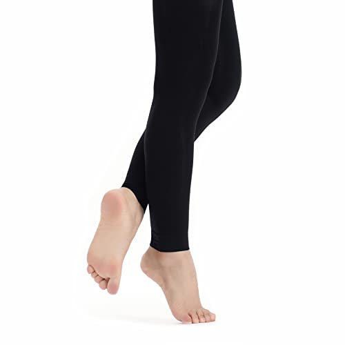 tanzmuster Ballettstrumpfhose Damen - Nina - ohne Fuß - Schwarz Größe S - Schwarze Strumpfhose/Leggins fürs Ballett - Ballettkleidung für Erwachsene