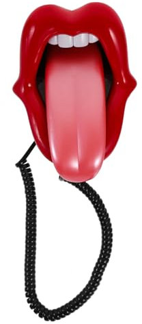 NUOBESTY Telefono Novelty a Lingua Ar-5056 in Plastica Rigida con Cavo