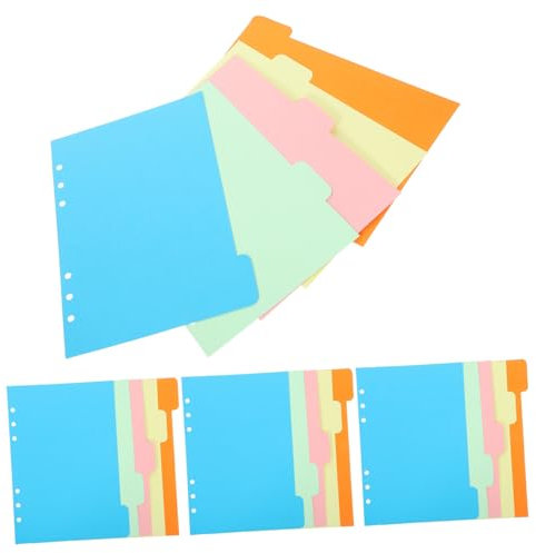 NUOBESTY 18 Stk A5-Index-Trennseite trennstreifen für ordner register für ordner Notizbuchteiler abnehmbare Trennseite Etiketten Notizblöcke Trennwände für Binder Notizblock-Tabs Papier a6